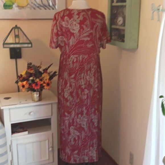 Vintage Liz Claiborne Pleated Maxi Dress - Picture 6 of 10